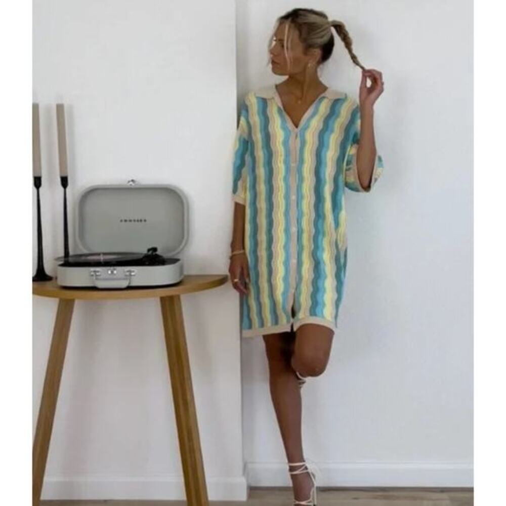 Yellow The Label Felix Knit Dress In Tropic S/M